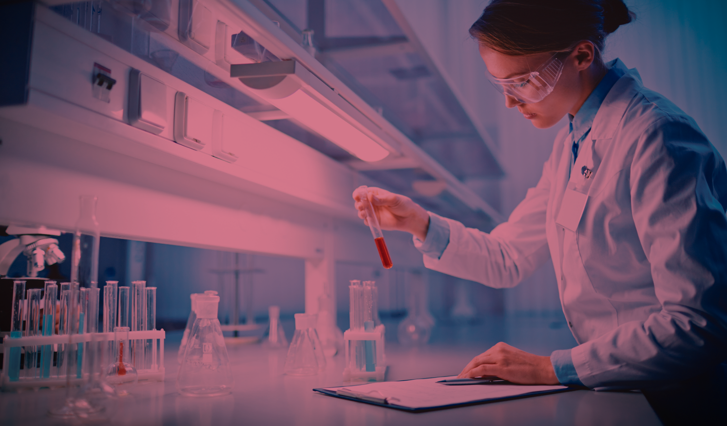 Science Landing Page Image 2 Red Hue
